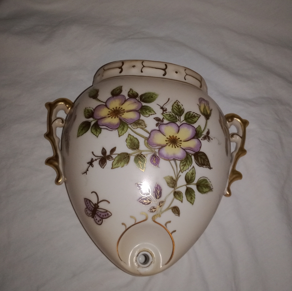 Vintage Floral Butterfly Bird Wall Pocket Ardalt Japan - Picture 2 of 12